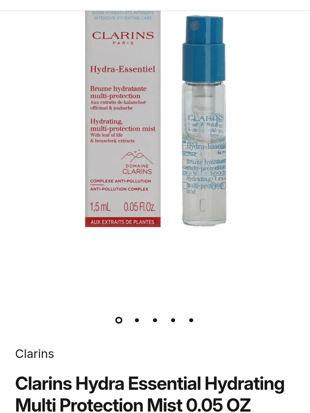 Clarins Hydra-Essentiel Hydrating Mist — Blue & Clear Bottle 20ml